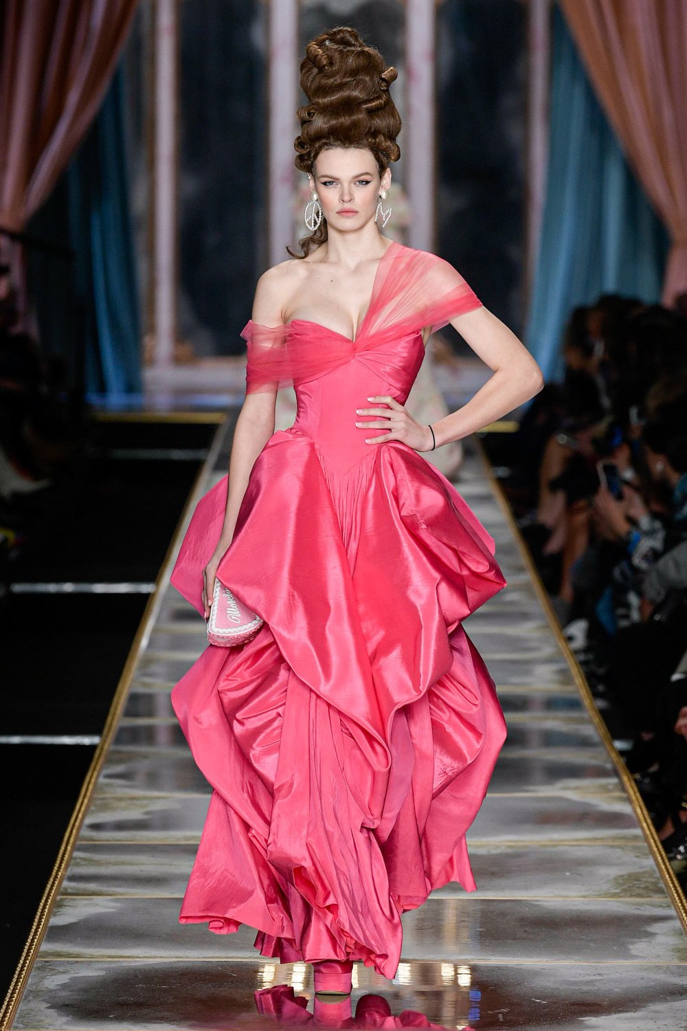 Moschino Fall/Winter 2020 Collection Runway Show Silk Gown Pink