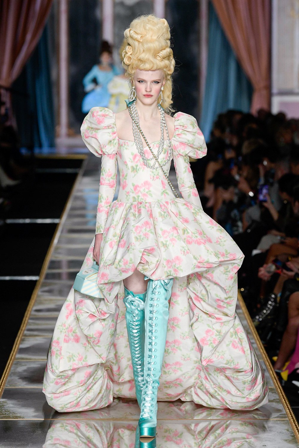 Moschino Fall/Winter 2020 Collection Runway Show Silk Gown Floral