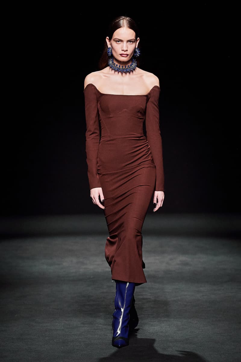 Mugler Fall/Winter Collection Runway Show Dress Brown