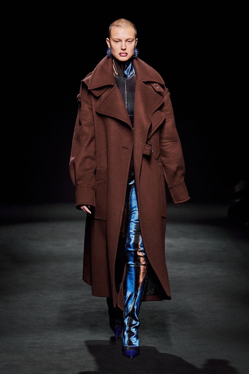 Mugler Fall/Winter Collection Runway Show Coat Brown