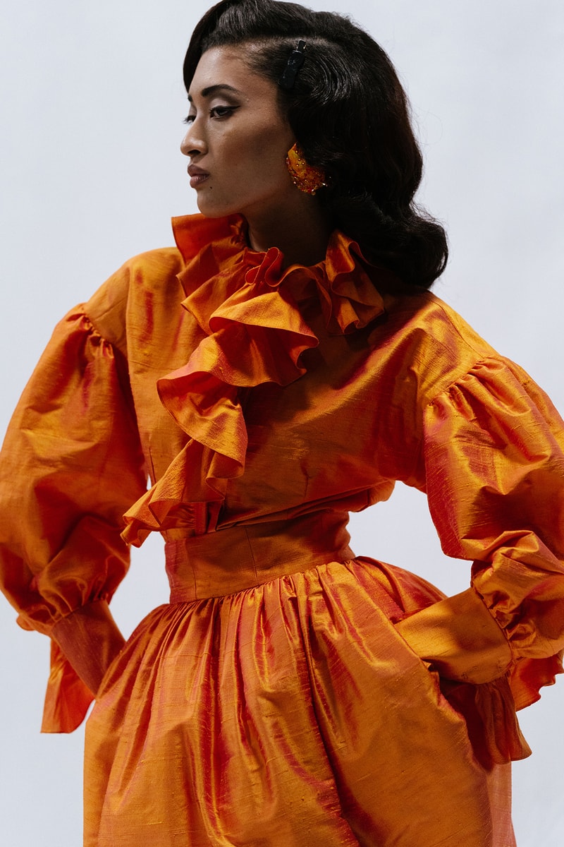 Christopher John Rogers Backstage Runway Show New York Fashion Week Winter Fall Winter 2020 FW20 Model Aqua