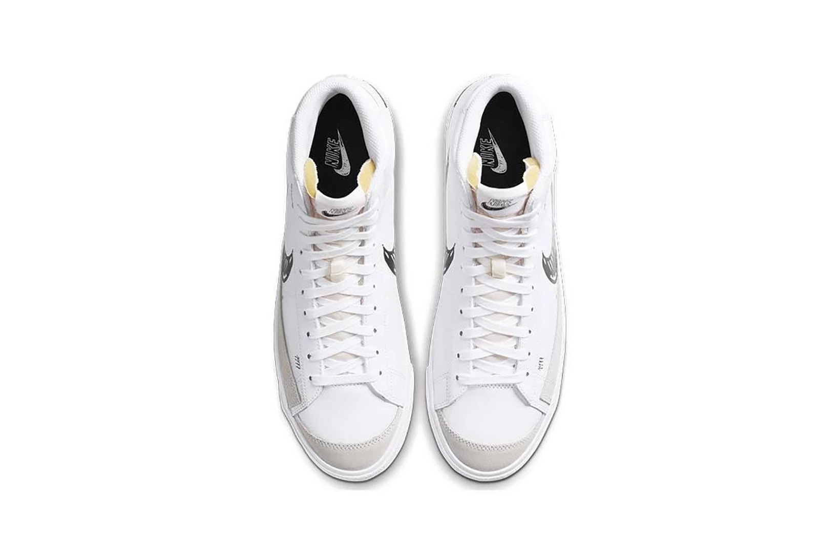 Nike Air Force 1 Blazer Mid Sketch Sneakers White Black