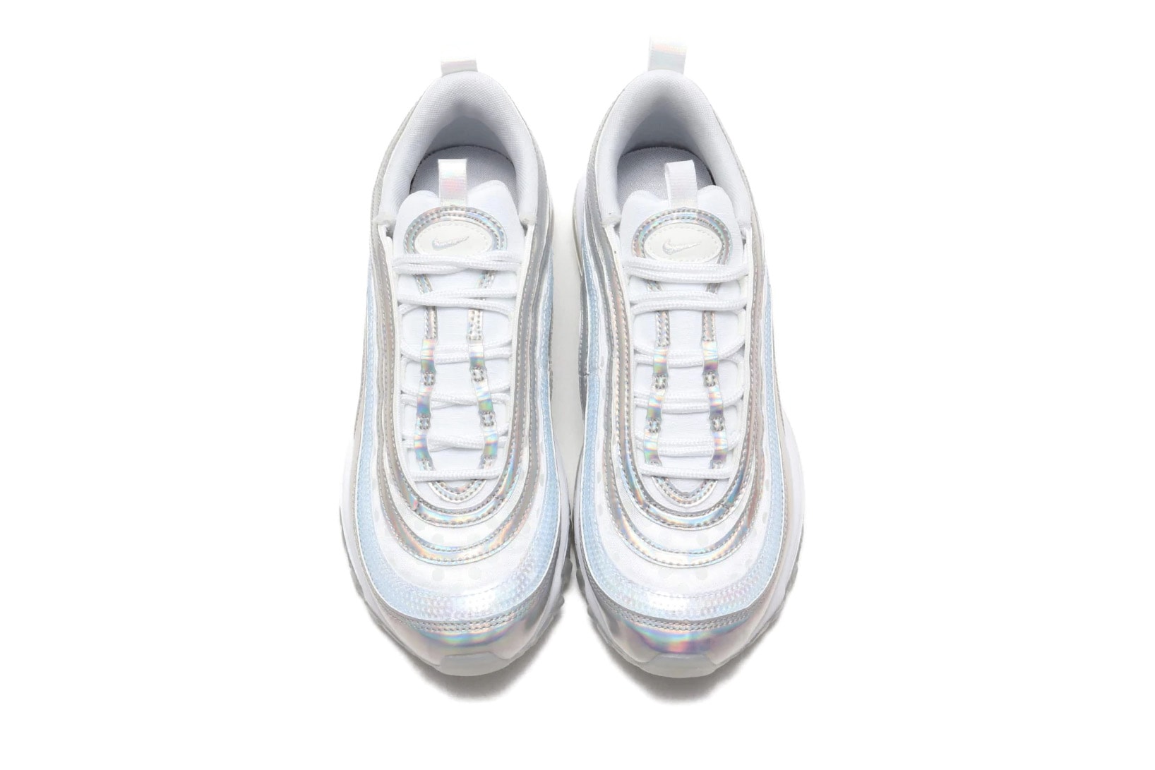 Nike Air Max 97 Metallic Iridescent Silver White Sneaker Shoe Trainer