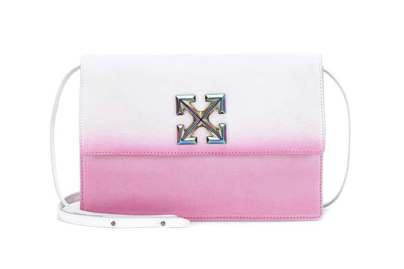 off white jitney tote crossbody bag white fuchsia pink gradient virgil abloh