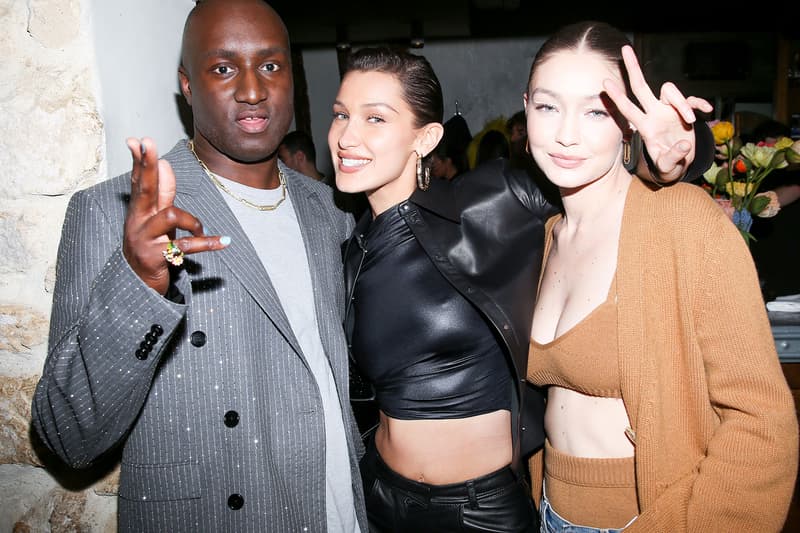 paris fashion week celebrity style off-white virgil abloh bella gigi hadid