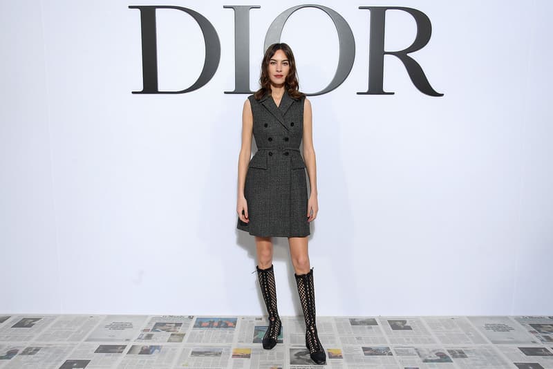 paris fashion week celebrity style dior alexa chung