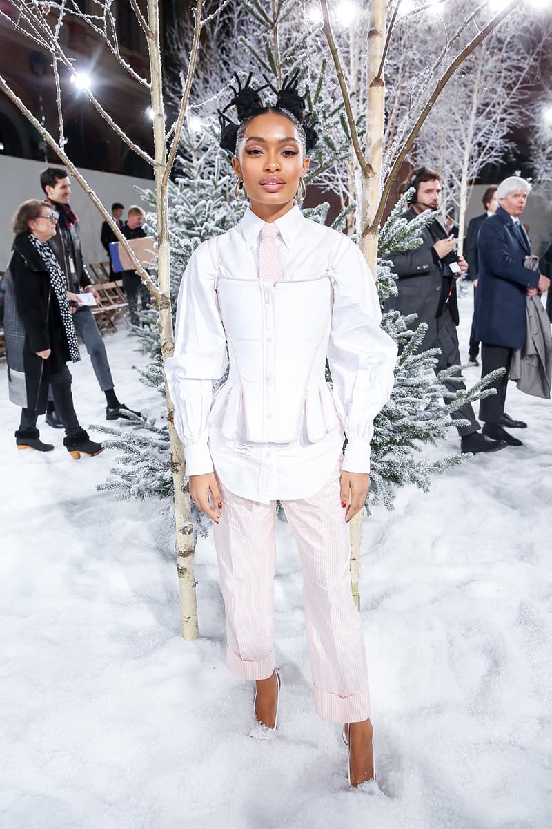 paris fashion week celebrity looks thom browne yara shahidi