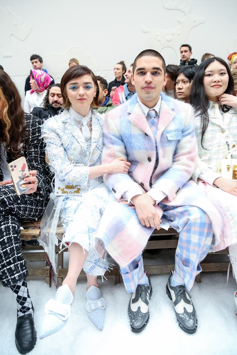 paris fashion week celebrity looks thom browne maisie williams reuben selby