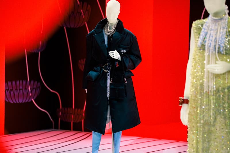 prada fall winter collection milan fashion week miuccia closer look jackets belts bags scarves headbands accessories