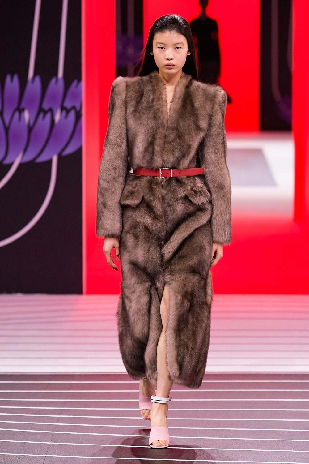 Prada Fall/Winter 2020 Collection Runway Show Fur Coat