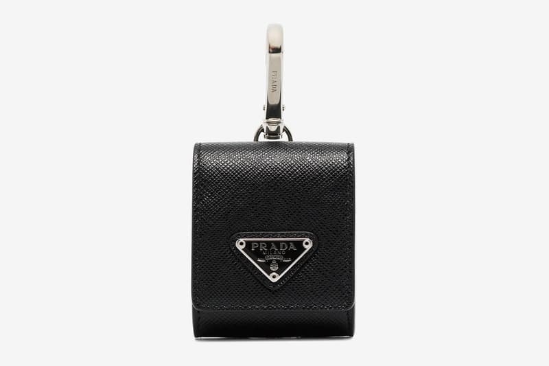 Prada Logo Leather Logo AirPod Case