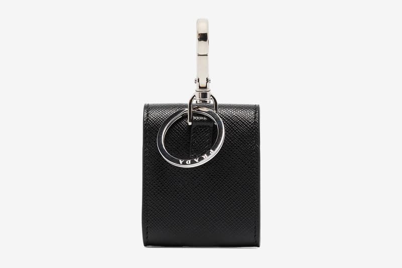 Prada Logo Leather Logo AirPod Case 