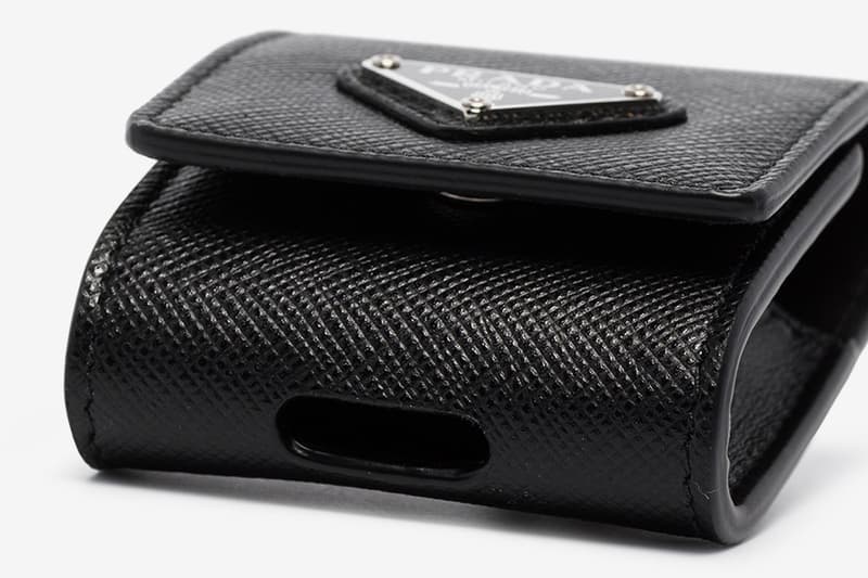 Prada Logo Leather Logo AirPod Case