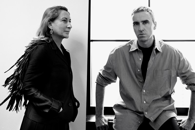 Raf Simons Miuccia Prada Co Creative Directors Designers Portrait Black and White 