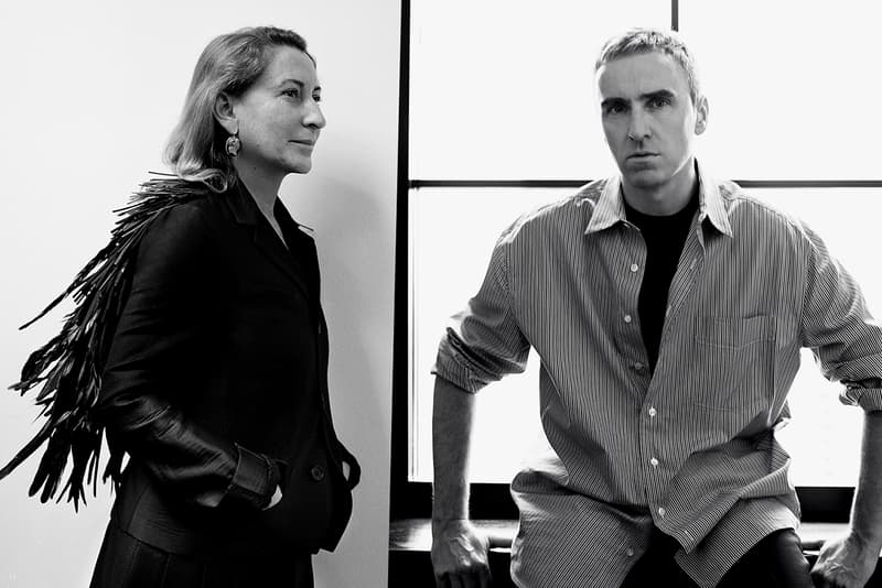 Raf Simons Miuccia Prada Co Creative Directors Designers Portrait Black and White