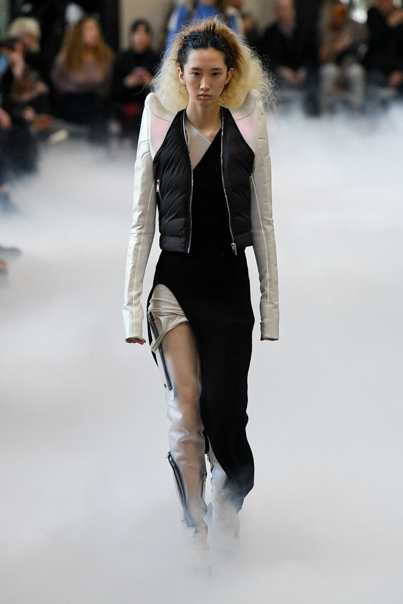 Rick Owens Fall/Winter 2020 Collection Runway Show Jacket Black Grey