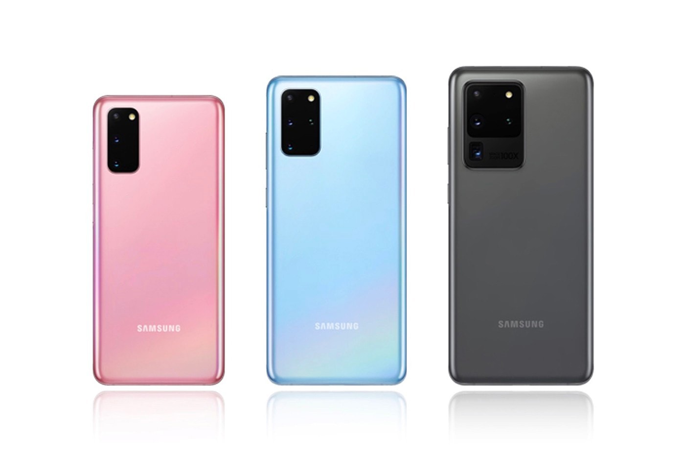 Samsung Galaxy S20 S20+ Ultra Pink Blue Black