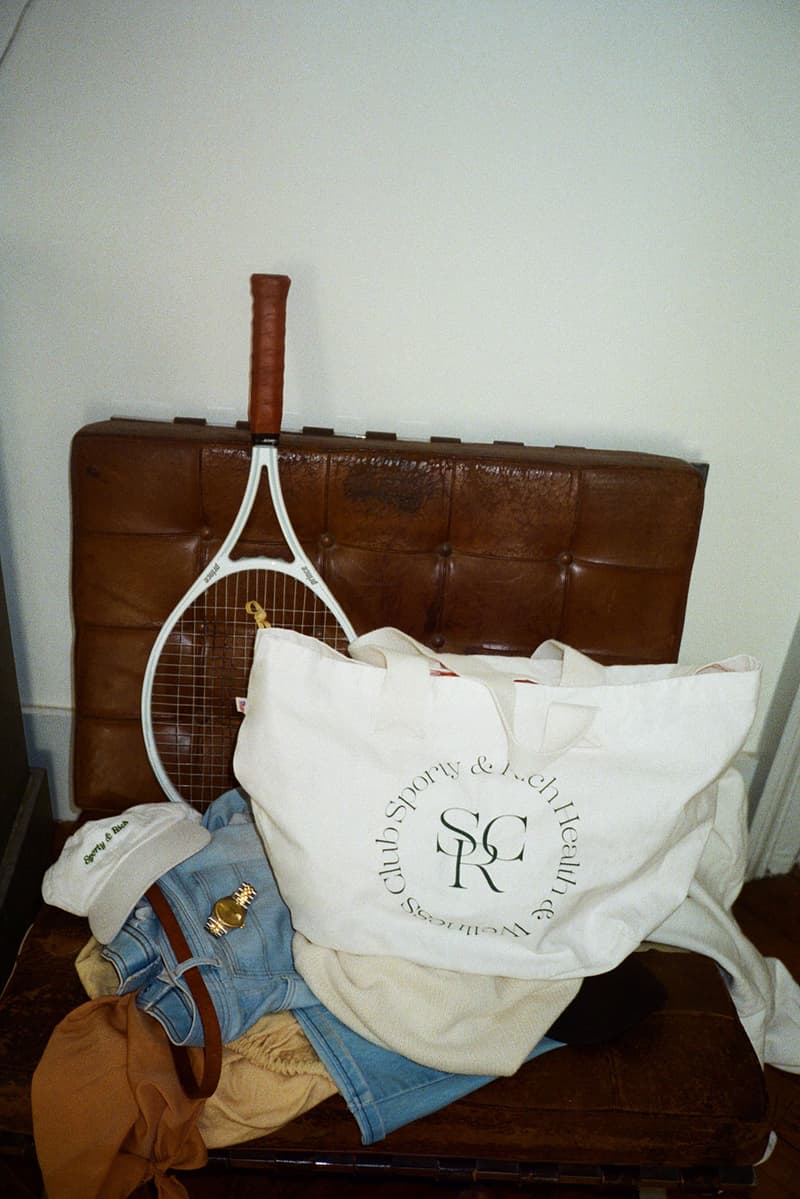 sporty and rich emily oberg hbxwm capsule release info tote bags caps sweatshirts henrik purienne