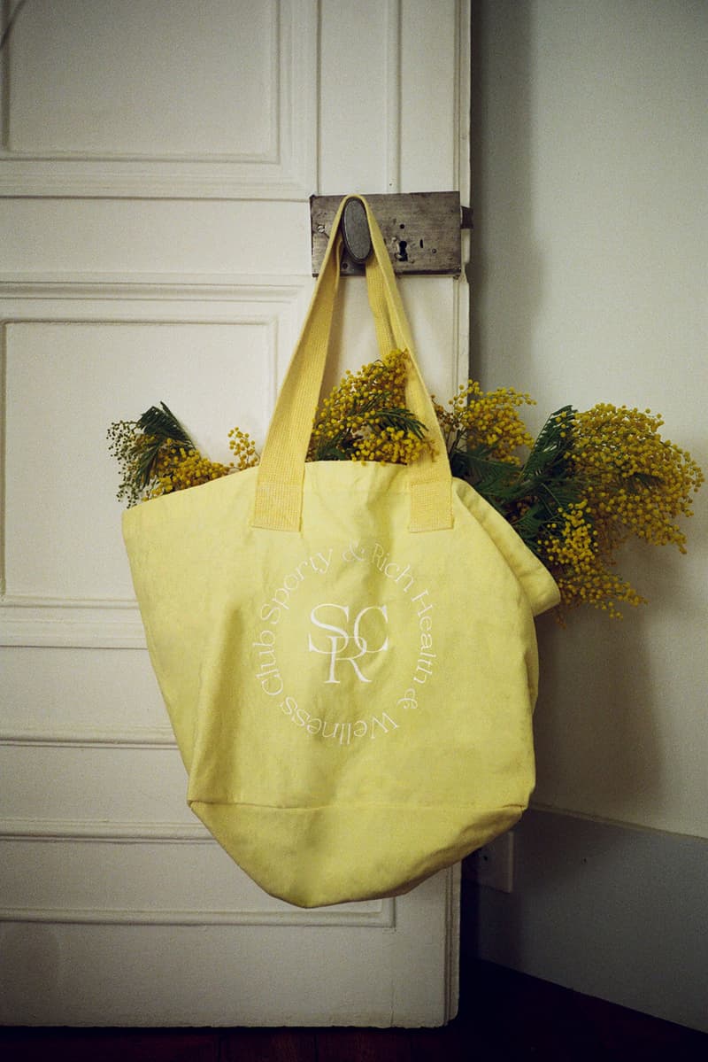 sporty and rich emily oberg hbxwm capsule release info tote bags caps sweatshirts henrik purienne