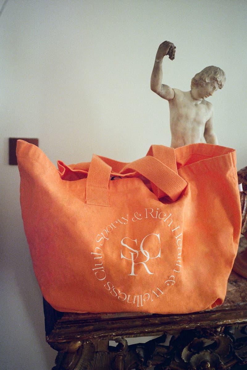 sporty and rich emily oberg hbxwm capsule release info tote bags caps sweatshirts henrik purienne