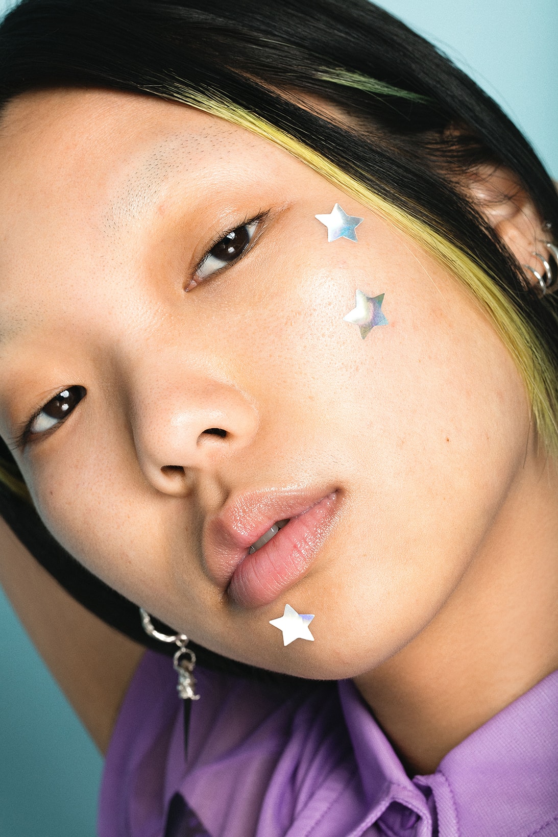 starface hydro cyber star pimple acne patches skincare stickers metallic silver