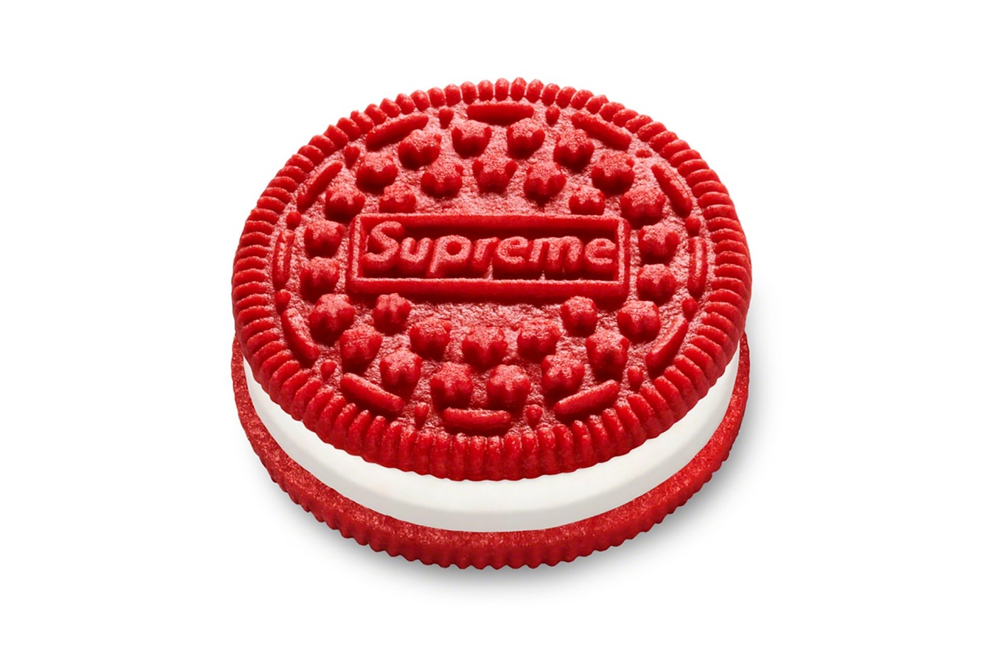 supreme oreo collaboration packaging photos release cookies food ebay resell price 