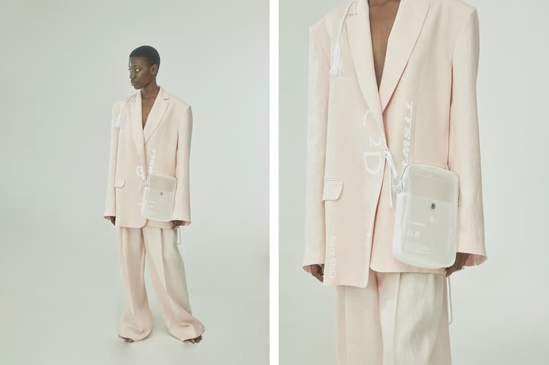 TTSWTRS Spring/Summer 2020 Collection Lookbook Linen Jacket Pants Pink Sheer Crossbody