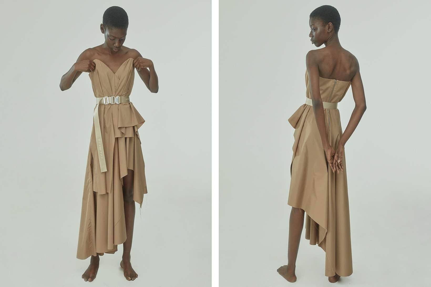 TTSWTRS Spring/Summer 2020 Collection Lookbook Corset Nylon Dress Beige