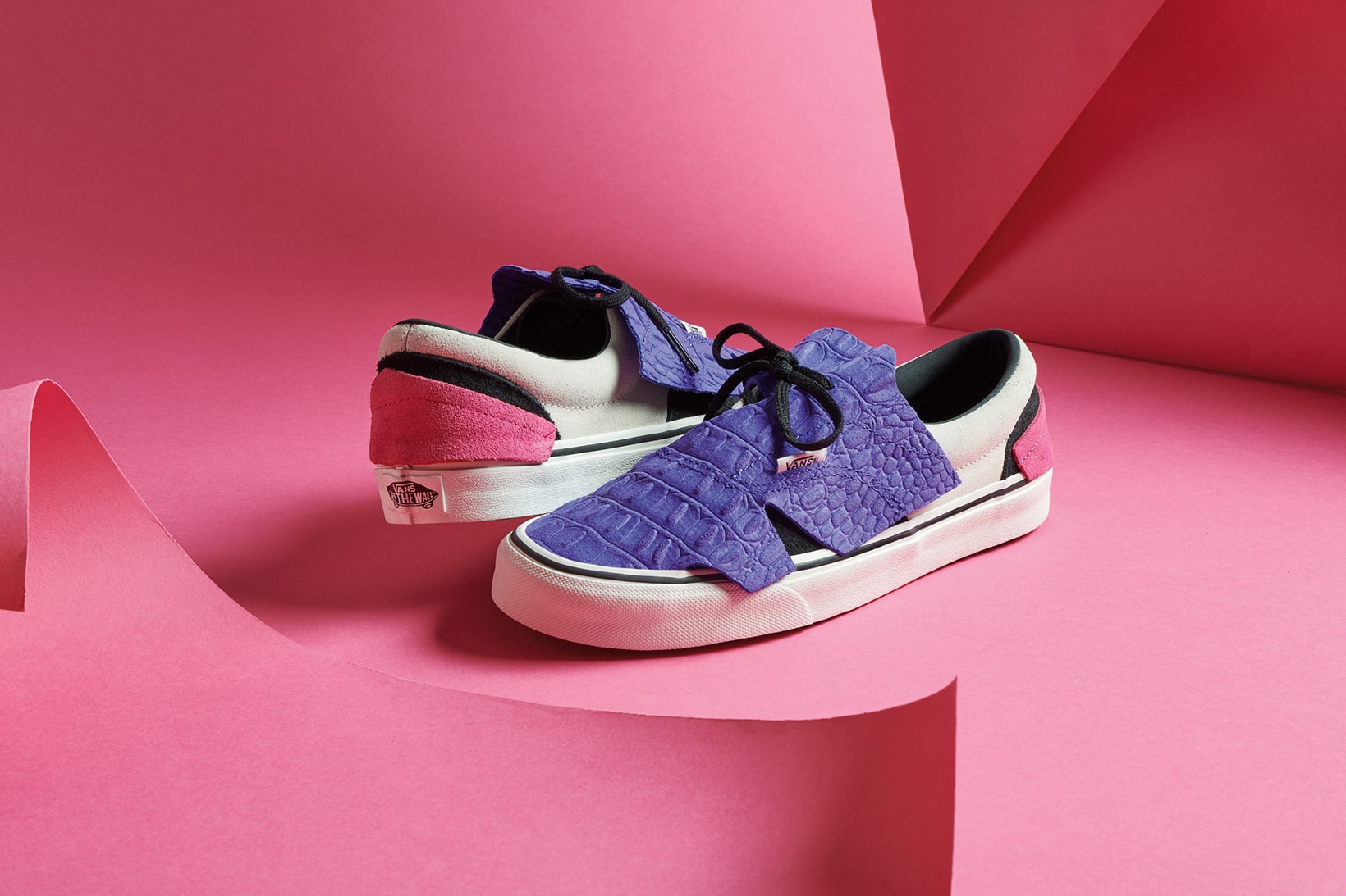 vans origami pack era slip on sneakers black white purple shoes footwear sneakerhead