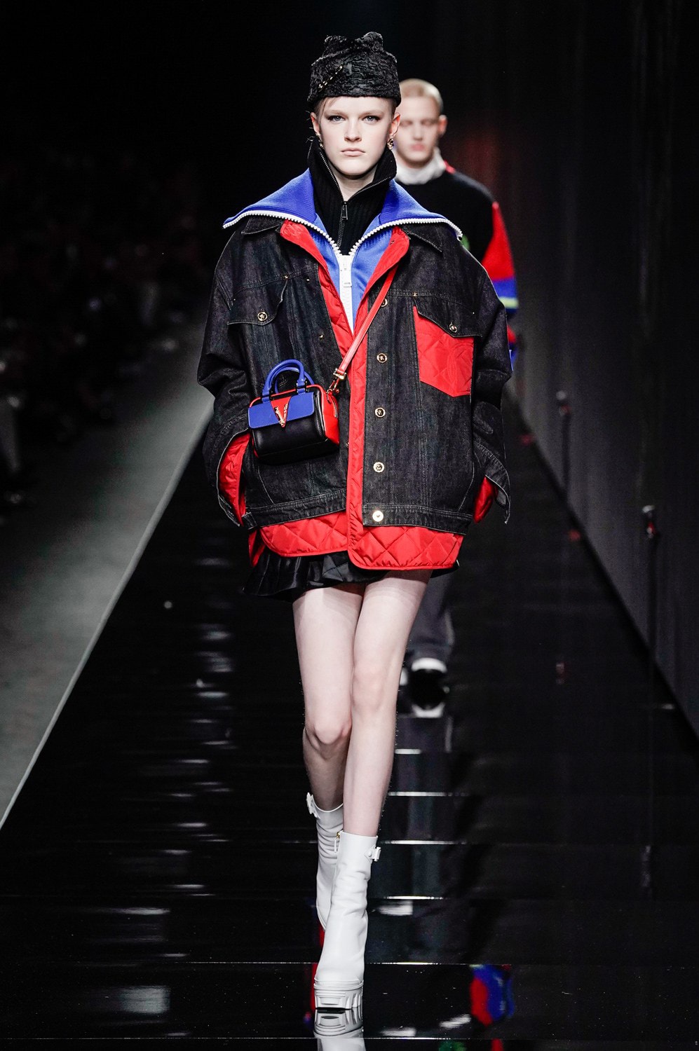 Versace Fall/Winter 2020 Collection Runway Show Jacket Black Red