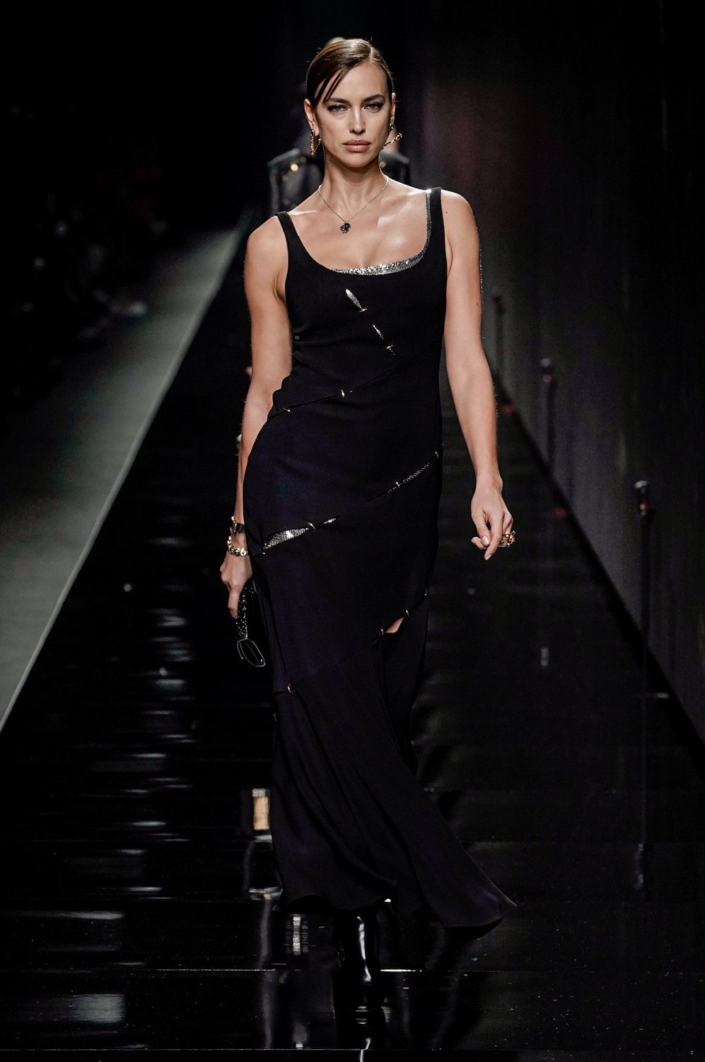 Versace Fall/Winter 2020 Collection Runway Show Dress Black