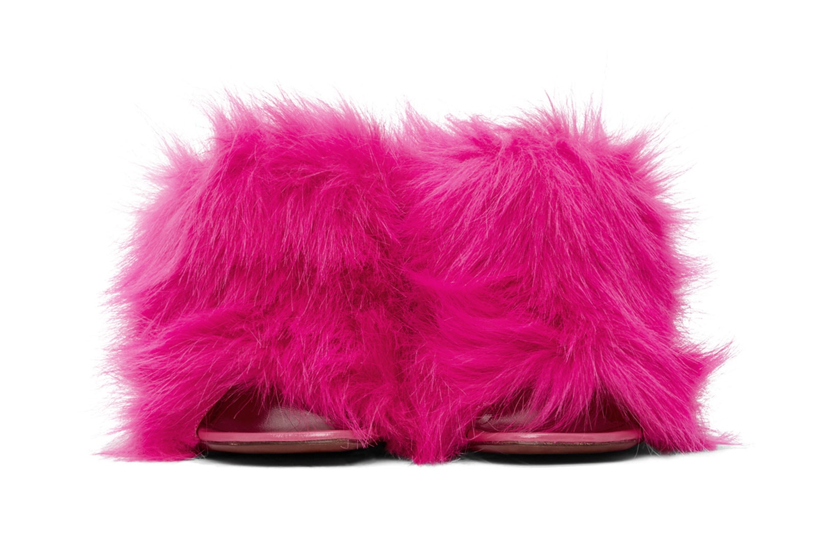 vetements pink faux fur mules heels valentines day gifts 