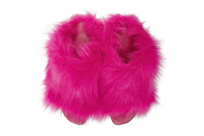 vetements pink faux fur mules heels valentines day gifts 