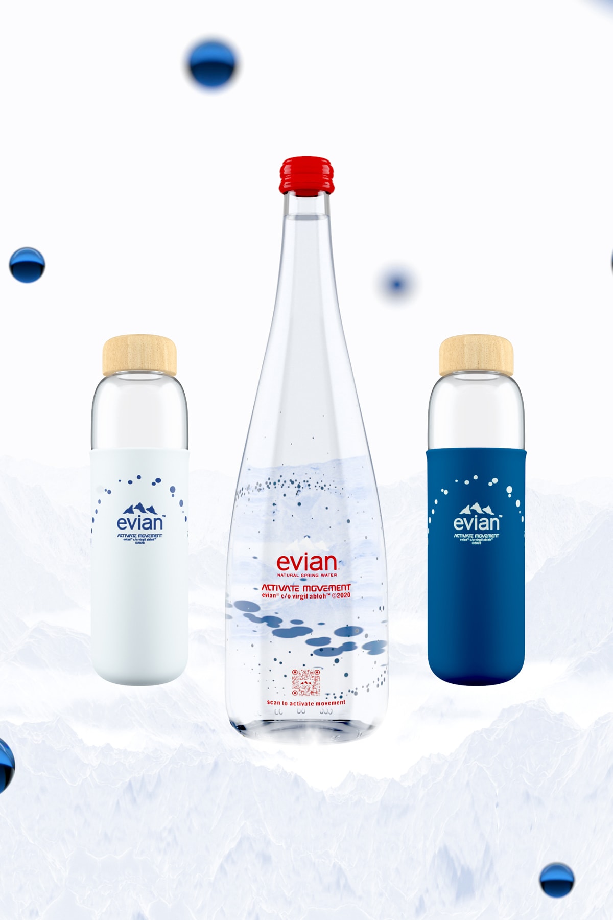virgil abloh evian water collaboration limited edition sustainability innovation contest new york fashion week nyfw