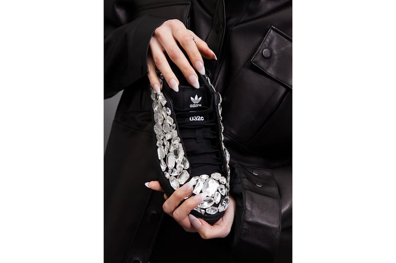 032c adidas Campus Swarovski Crystals Sneakers Black White