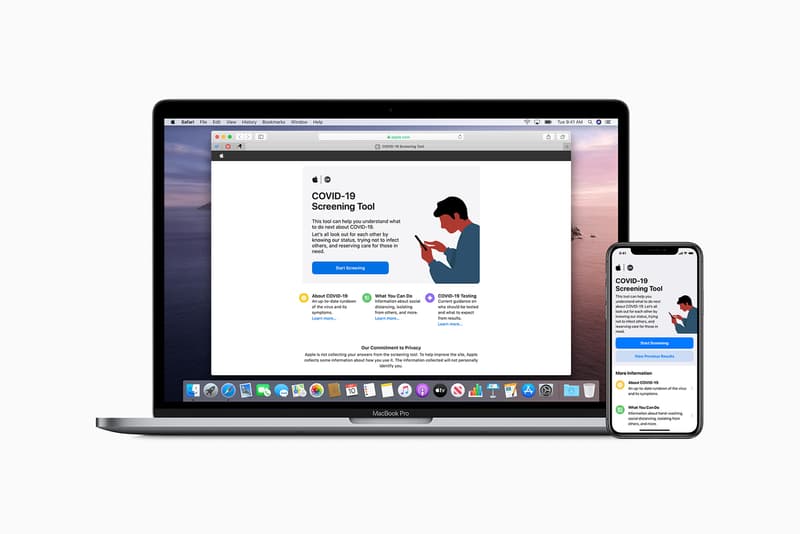 apple coronavirus covid19 screening app website cdc health pandemic outbreak tech