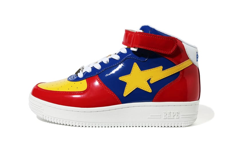 red blue yellow bapesta