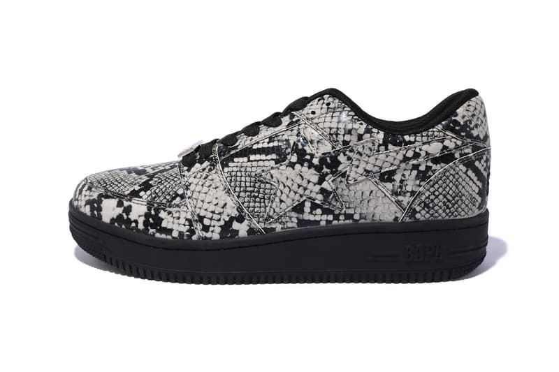 BAPE STA Low Snakeskin Grey