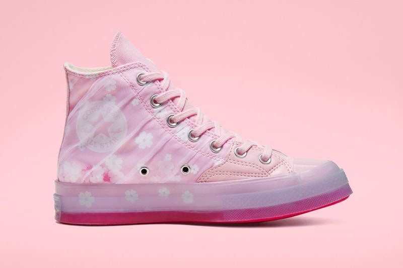 converse chuck 70 hi top sakura pack pink white organza leather