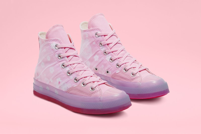 converse chuck 70 hi top sakura pack pink white organza leather