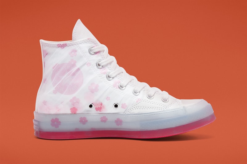 converse chuck 70 hi top sakura pack pink white organza leather