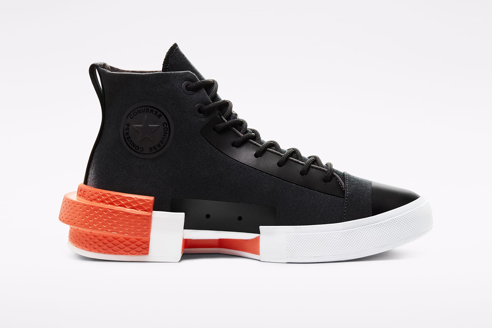 orange and black converse shoes