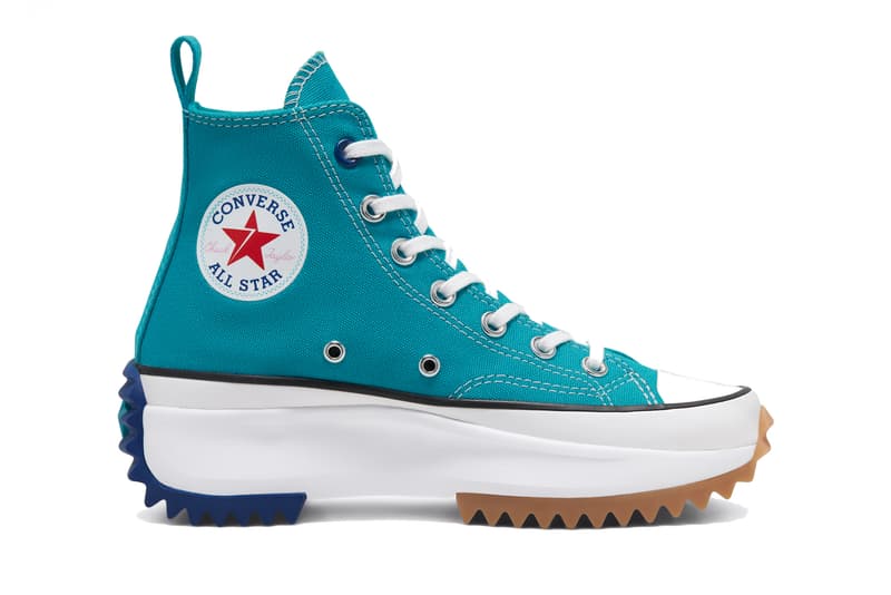 Converse Run Star Hike SS20 Red Teal Release Platform Shoe Spring Colorway