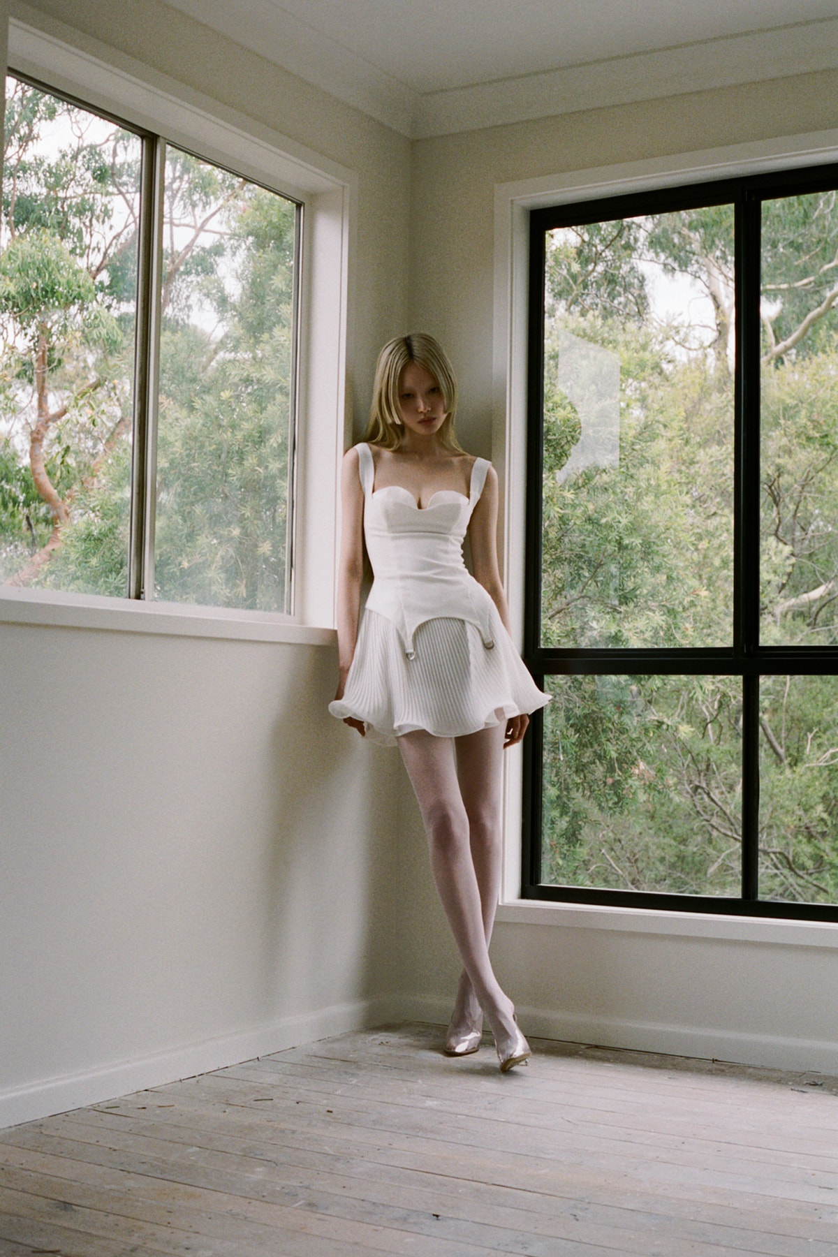 DAISY ZERO Collection Fashion Brand Australian Rubberized Bralette White