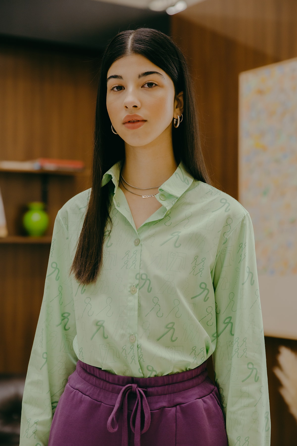 Daniëlle Cathari SS20 Collection Campaign Button Down Green