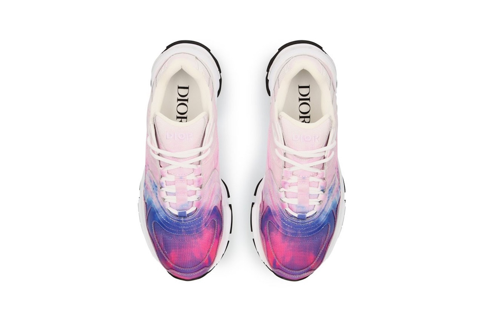 dior cd1 sneakers tie dye print daniel arsham art pink blue white designer shoes footwear calfskin mesh sneakerhead