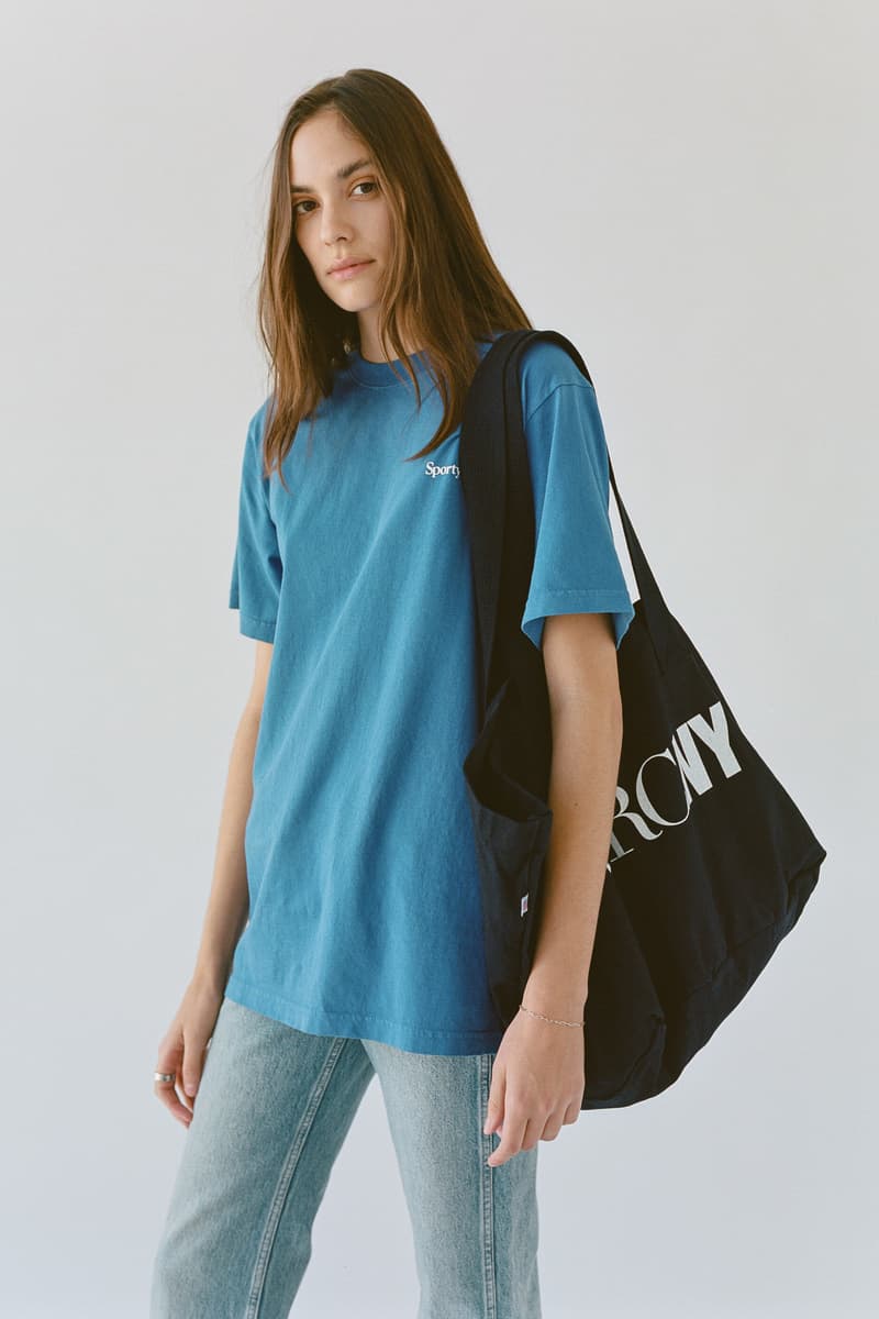 Sporty & Rich Emily Oberg Spring 2020 Collection Campaign Sweatshirt Logo T-Shirt 