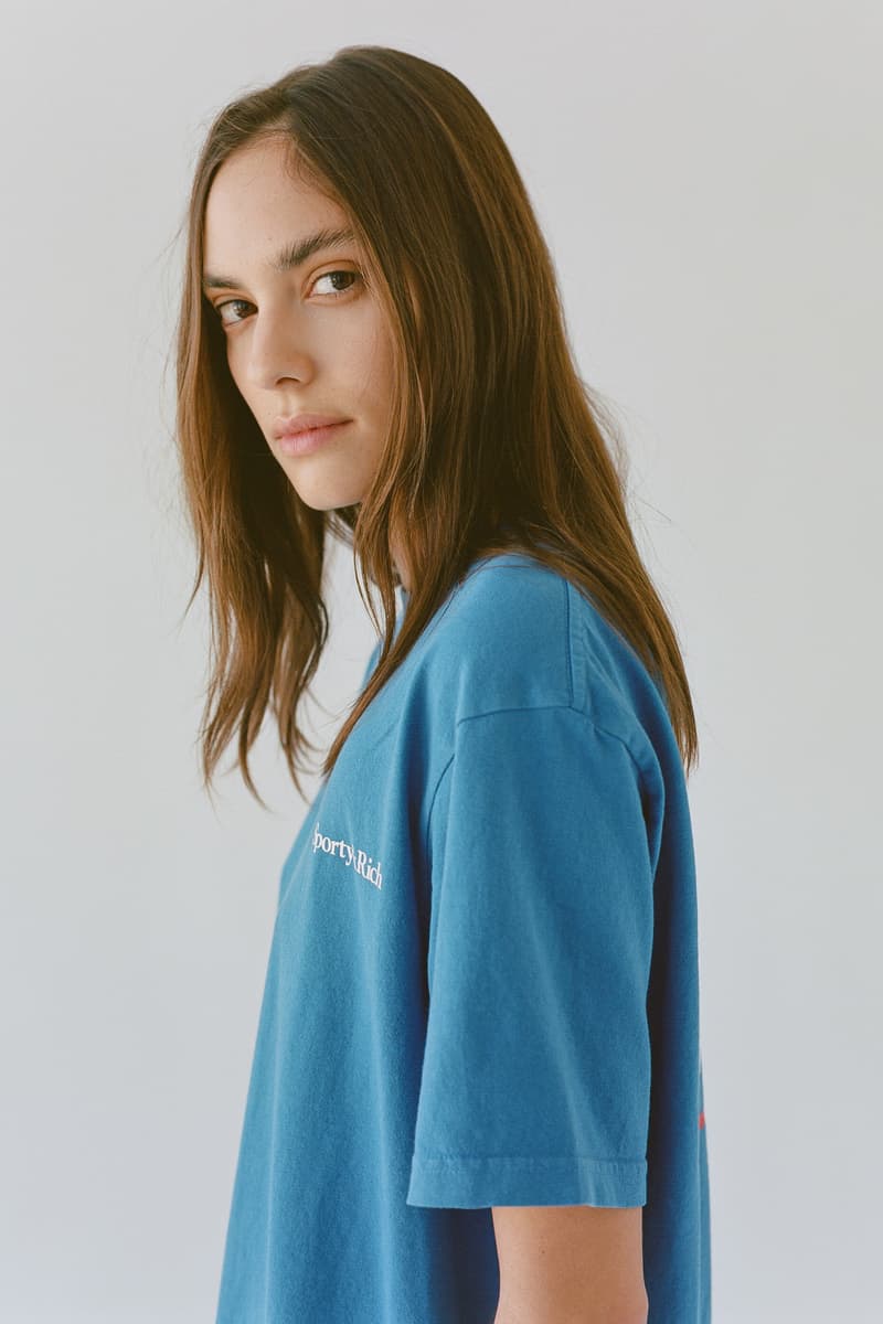 Sporty & Rich Emily Oberg Spring 2020 Collection Campaign Sweatshirt Logo T-Shirt