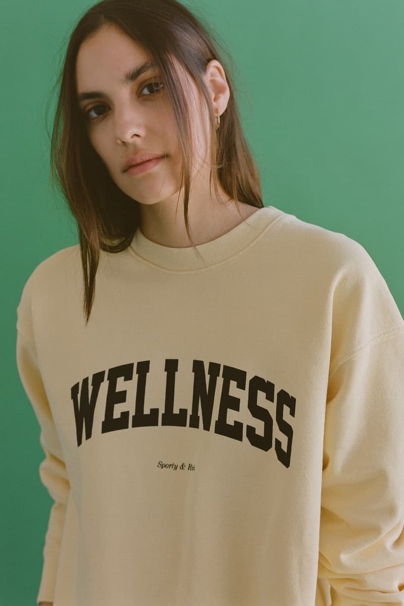 Sporty & Rich Emily Oberg Spring 2020 Collection Campaign Sweatshirt Logo T-Shirt 