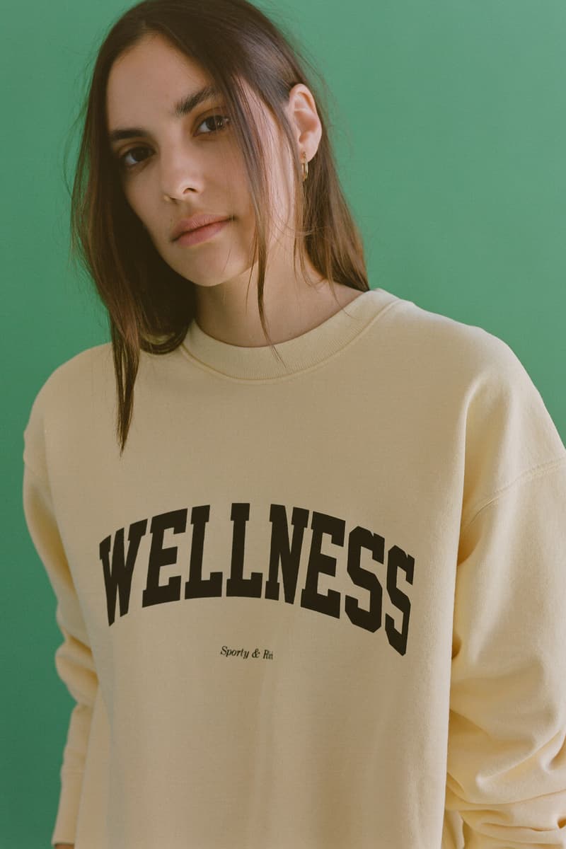 Sporty & Rich Emily Oberg Spring 2020 Collection Campaign Sweatshirt Logo T-Shirt